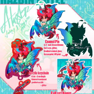 [PRE-ORDER] Hazbin Hotel Dragon & Fairy AU Vox, Alastor, Lucifer